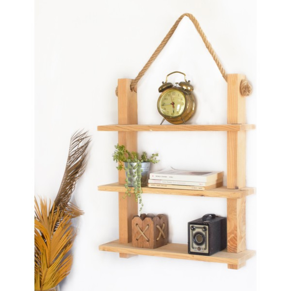Vogel Home Design Duvar Rafı Rustik Dekoratif Ahşap Raf Kitaplık - Duvar Rafı & CD / DVD Rafı Fiyatı