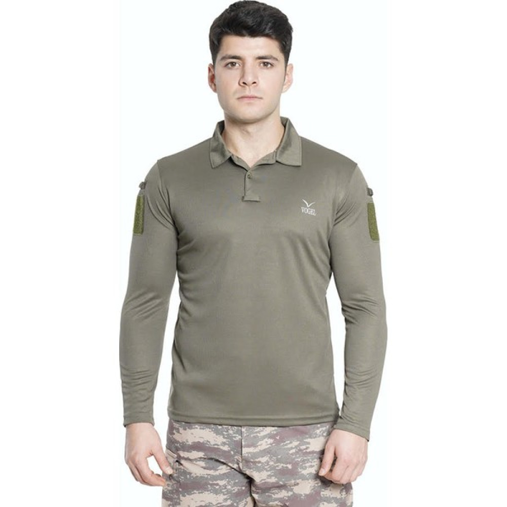 Vogel's Vogel Tactical Uzun Kollu Haki Yakalı Haki I Taktik Tişört Erkek T-shirt Fiyatı