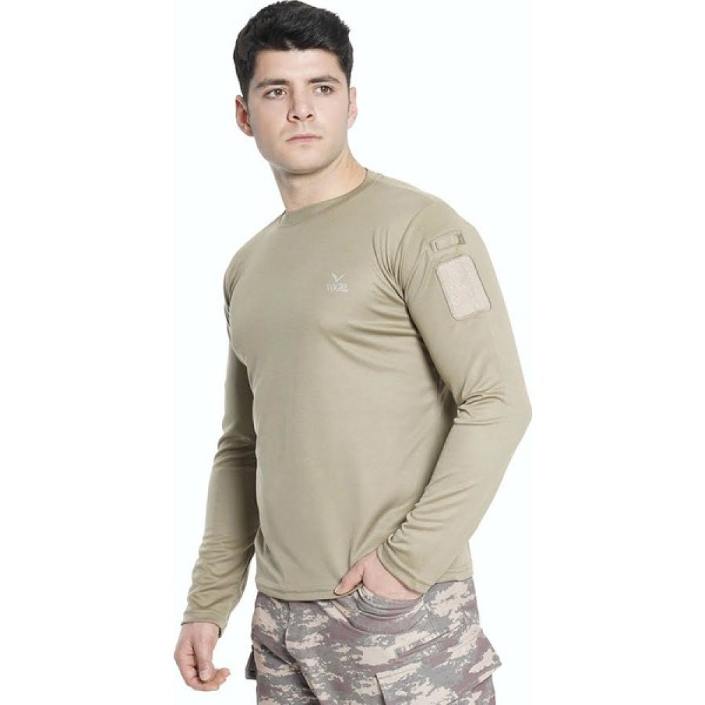 Vogel's Vogel Tactical Uzun Kollu Yakasız Bej Taktik Tişört Erkek T-shirt Fiyatı