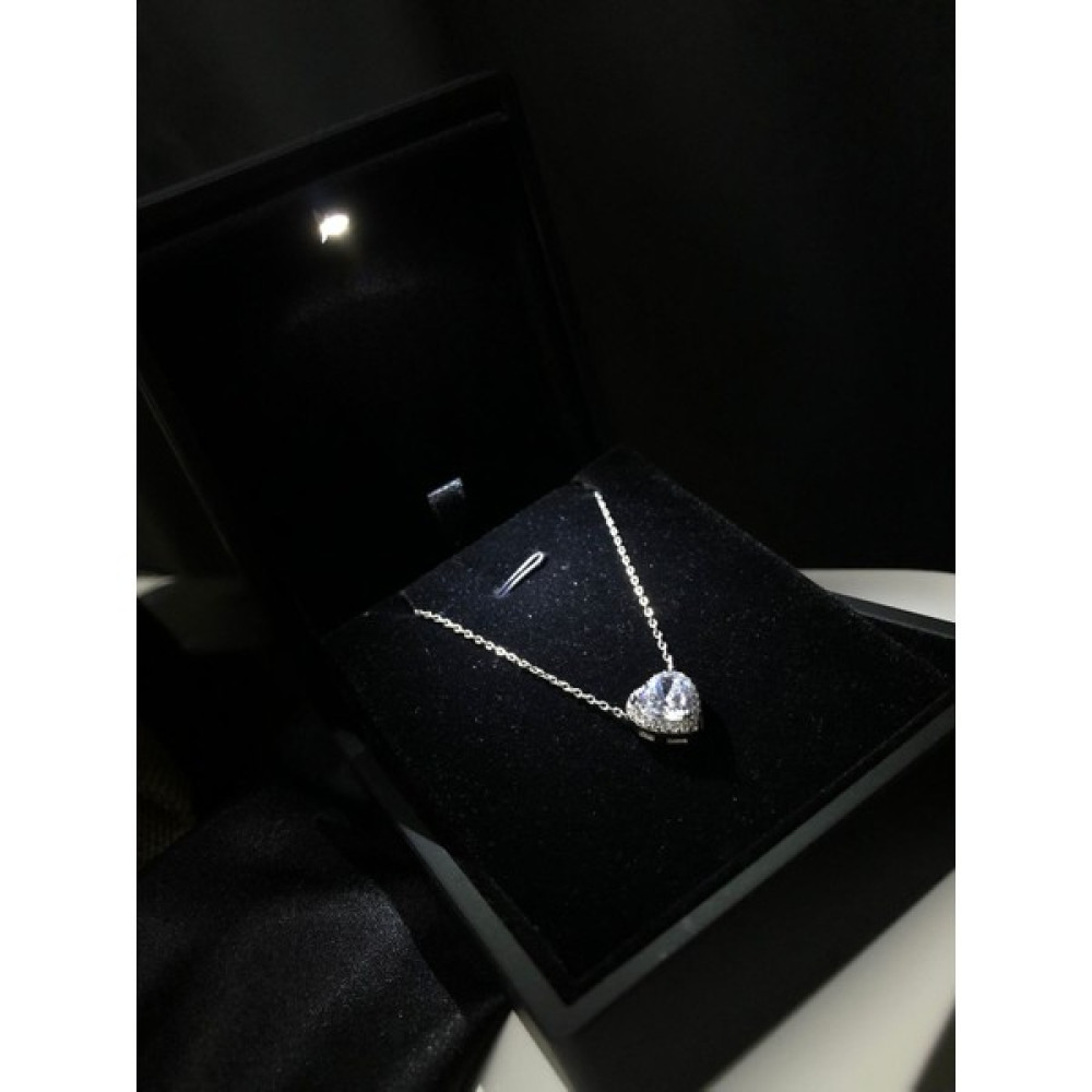 Vogutima Swarovski Taşlı Pandora’s Model Kalp Detay 925 Ayar Gümüş Sevgiliye,eşe,arkadaşa Kolye - 45 CM Gümüş Kolye Fiyatı