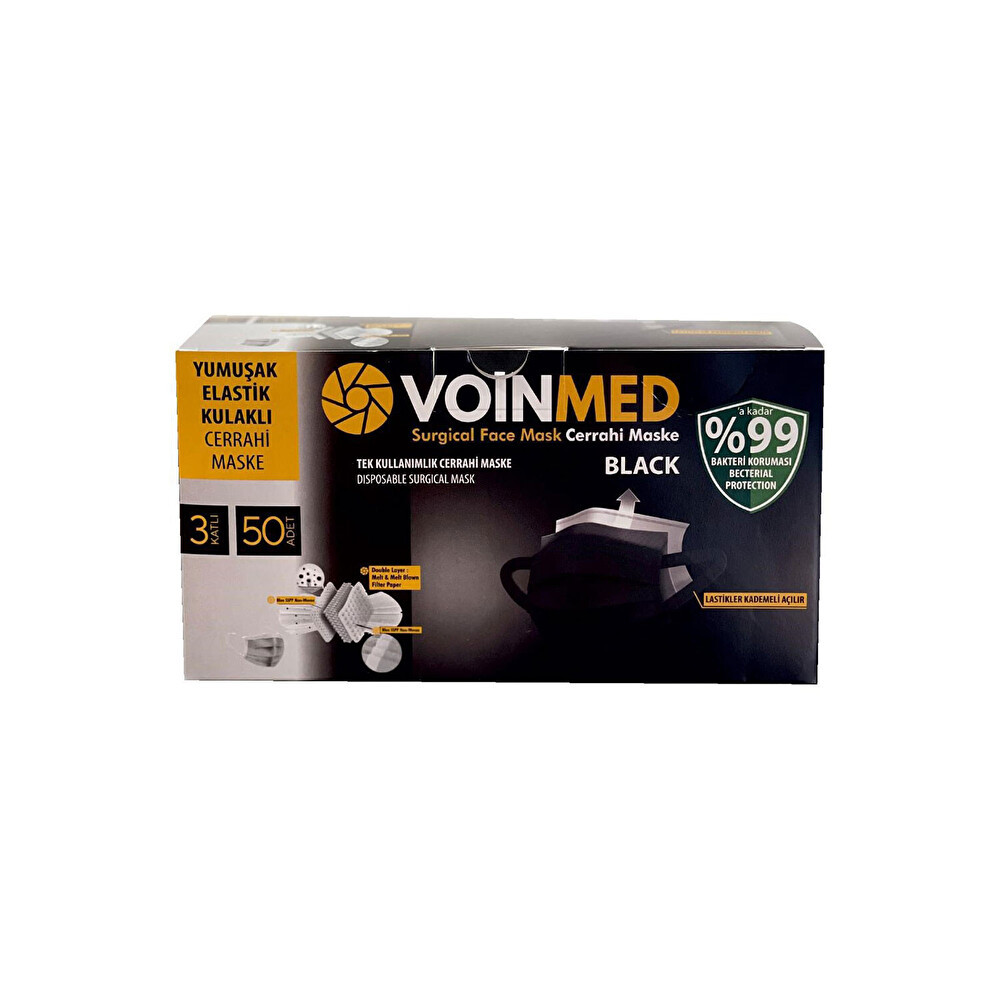 Voinmed 50'li Siyah Yeni Nesil Maske Maskeler Fiyatı