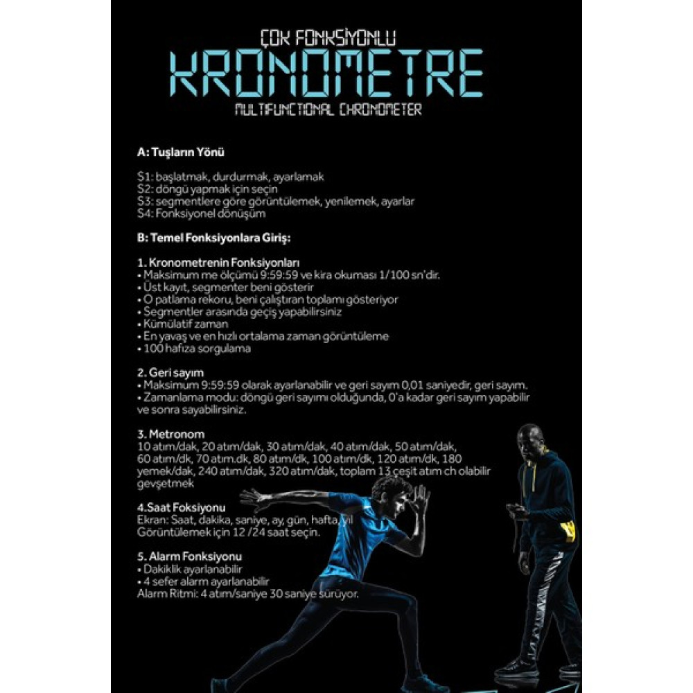 Voit 8990 Çok Fonksiyonlu Kronometre Kronometre Fiyatı