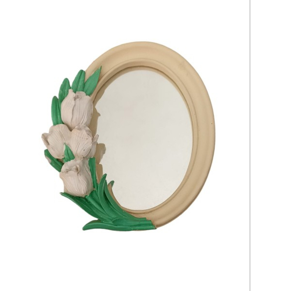Volaconcept Lale Desenli Kabartmalı Oval Polyester Ayna Ayna Fiyatı