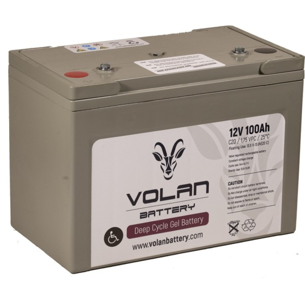 Volan Battery 12 Volt 100 Ah (Amper) Engelli Aracı Aküsü (Ücretsiz Kargo) Akü Fiyatı
