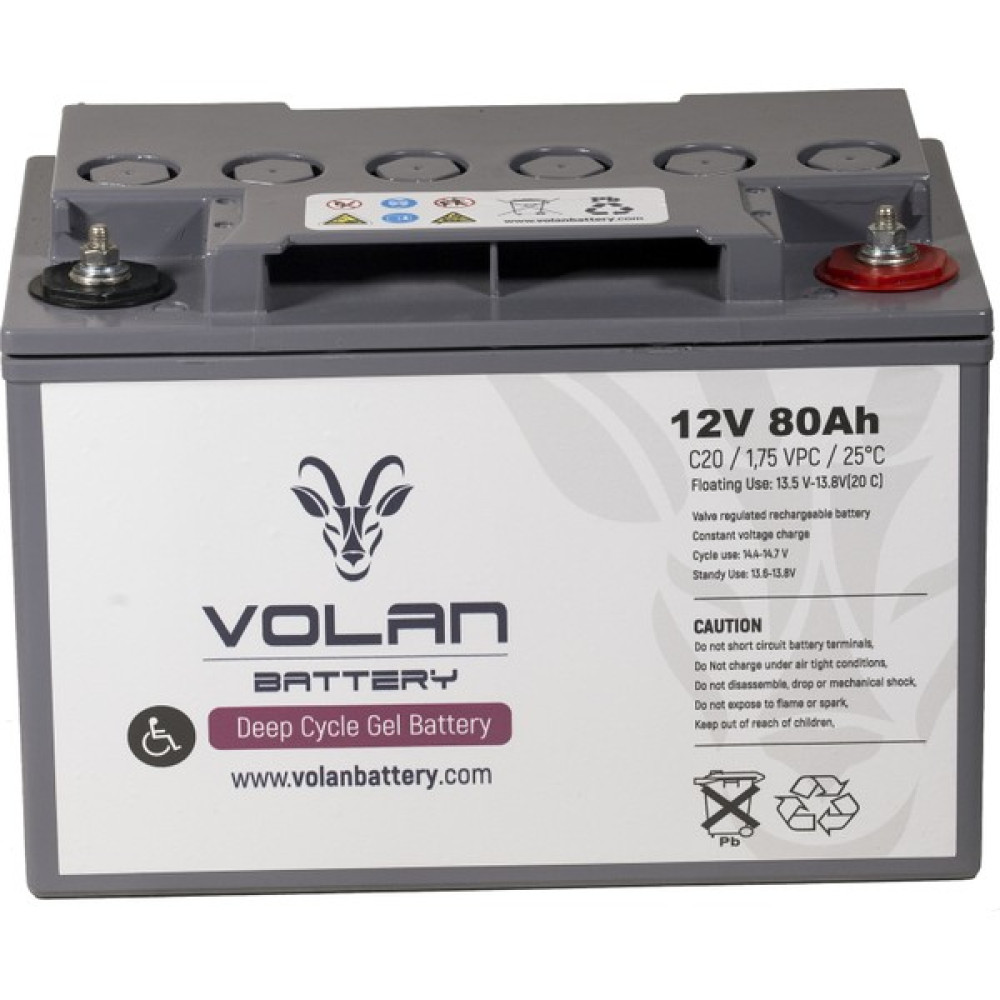 Volan Battery 12 Volt 80 Ah (Amper) Engelli Aracı Aküsü (Ücretsiz Kargo) Akü Fiyatı