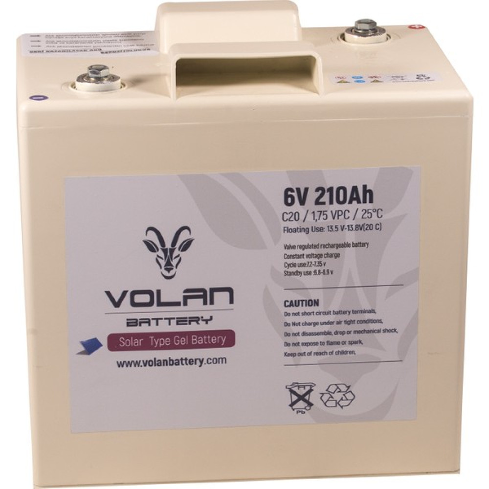 Volan Battery 6 Volt 210 Ah (Amper) Marin Jel Akü Oto Boyaları Fiyatı