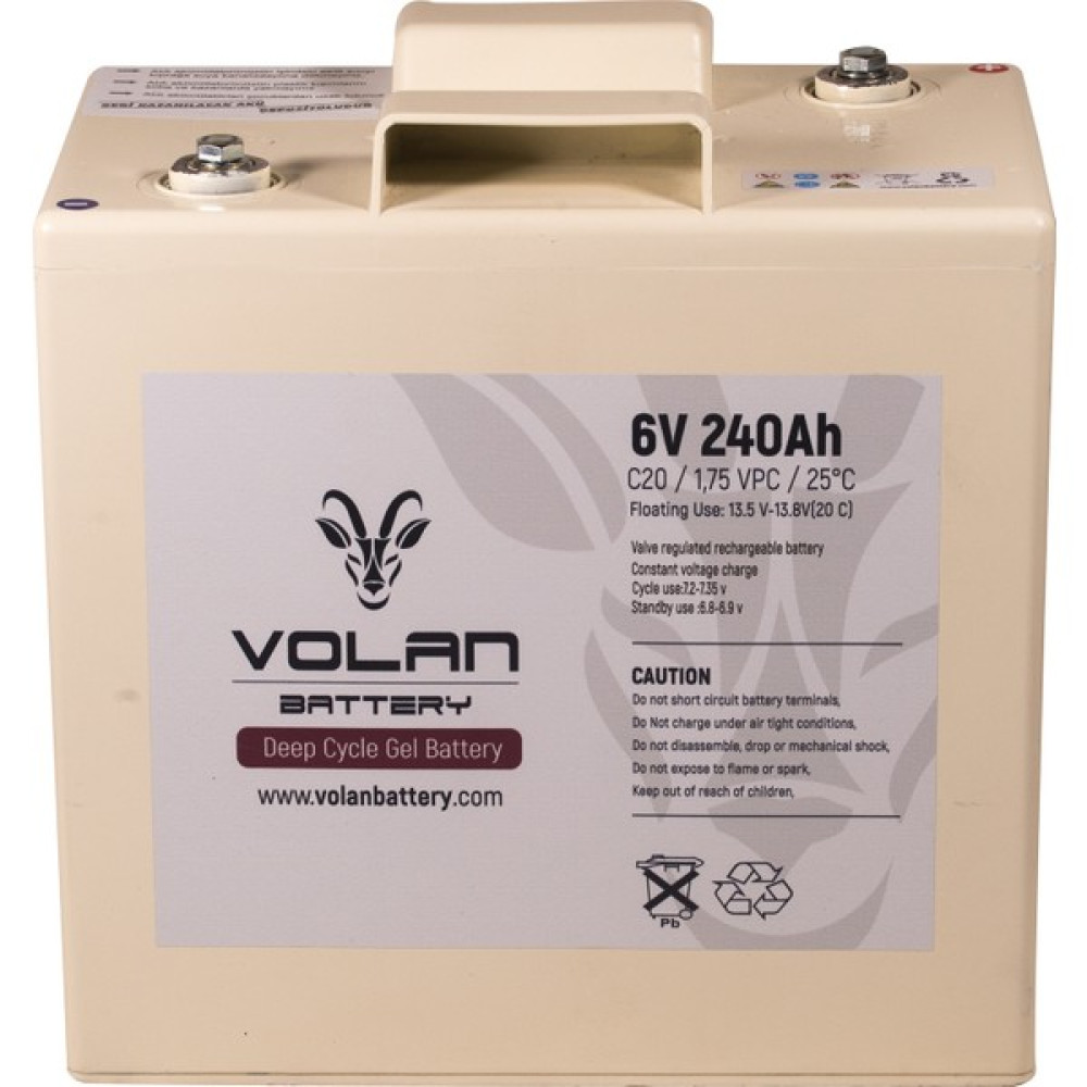 Volan Battery 6 Volt 240 Ah (Amper) Jel Akü Oto Boyaları Fiyatı