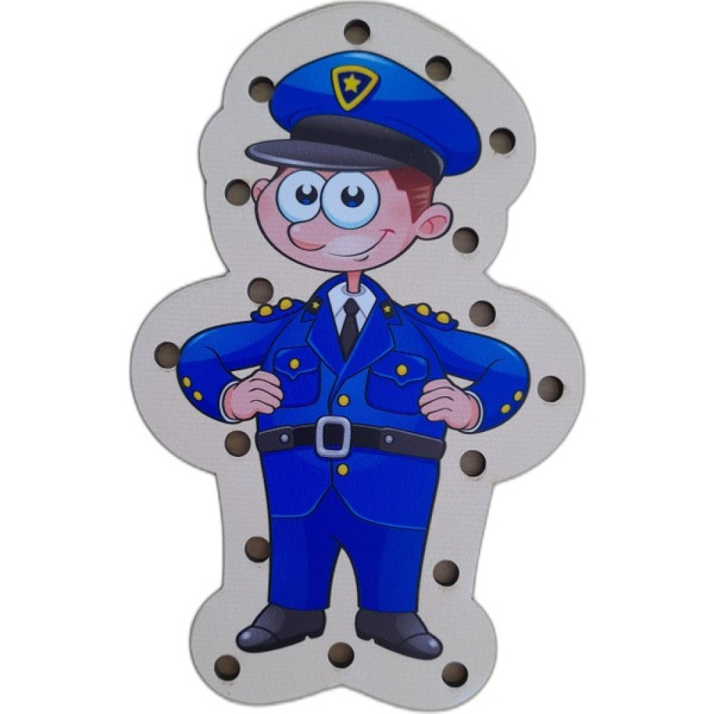 Volee Craft Voleecraft Ahşap Eğitici Eğlenceli Renkli Baskılı Meslekler Ip Geçirme Oyunu, Montessori Oyuncak Bebek Oyuncakları Fiyatı