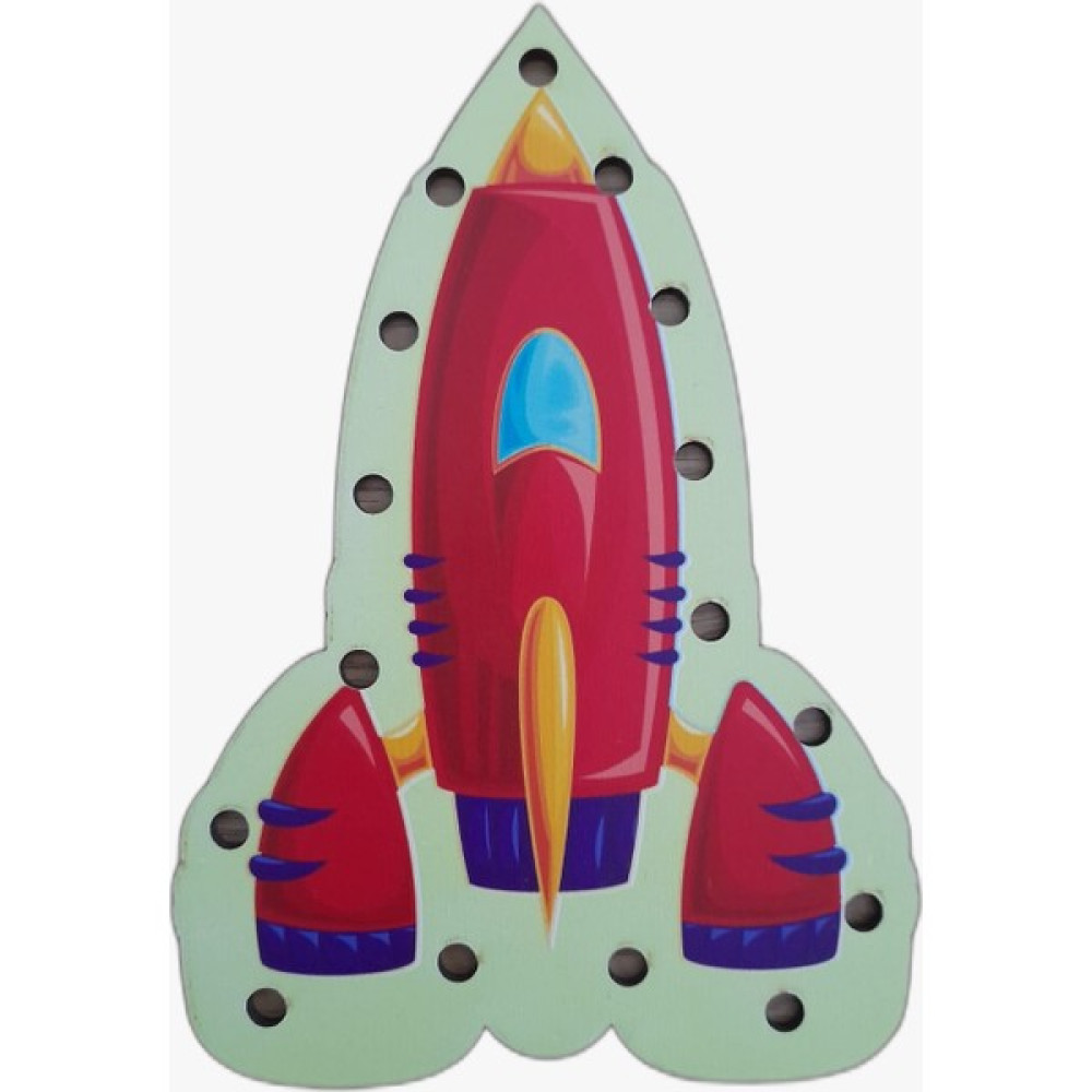 Volee Craft Voleecraft Ahşap Eğitici Eğlenceli Renkli Baskılı Uzay Araçları Ip Geçirme Oyunu, Montessori Oyuncak Bebek Oyuncakları Fiyatı