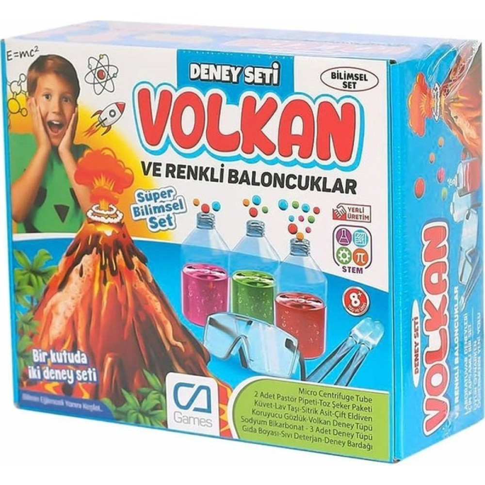 Volkan ve Renkli Baloncuklar Deney Seti Eğitici Eğlenceli Kalıcı Öğrenme Eğitici Oyuncak Fiyatı