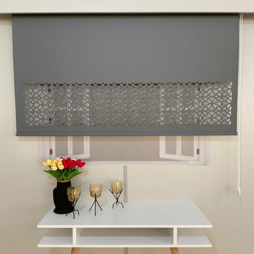 Volper Mekanik Volper LZR305 Lazer Kesim Stor Perde Antrasit 80X200 - 80 x 200 cm Perde Fiyatı