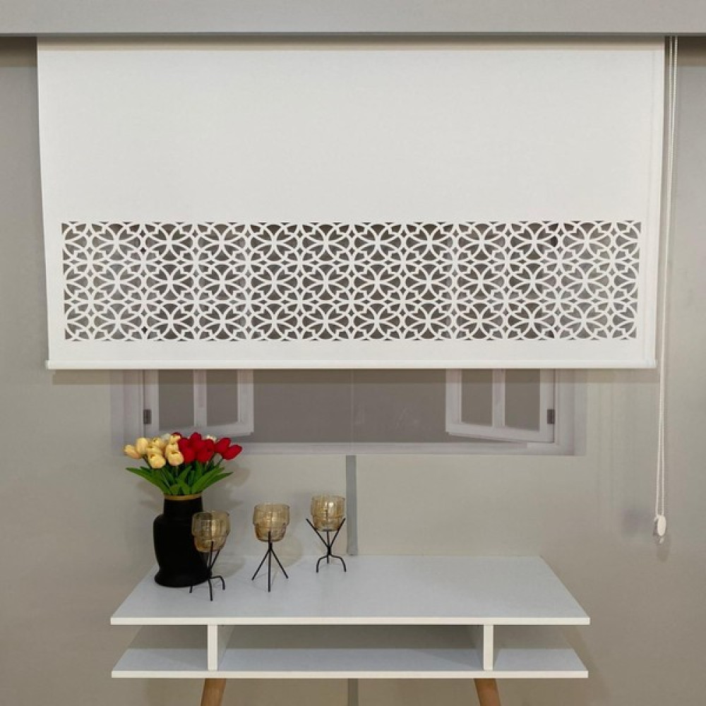 Volper Mekanik Volper LZR305 Lazer Kesim Stor Perde Beyaz 100X200 - 100 x 200 cm Perde Fiyatı