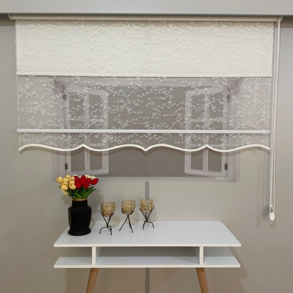 Volper Mekanik Vp 2001 90 x 200 cm Çift Mekanizmalı Tül ve Stor Perde - Ekru Perde Fiyatı