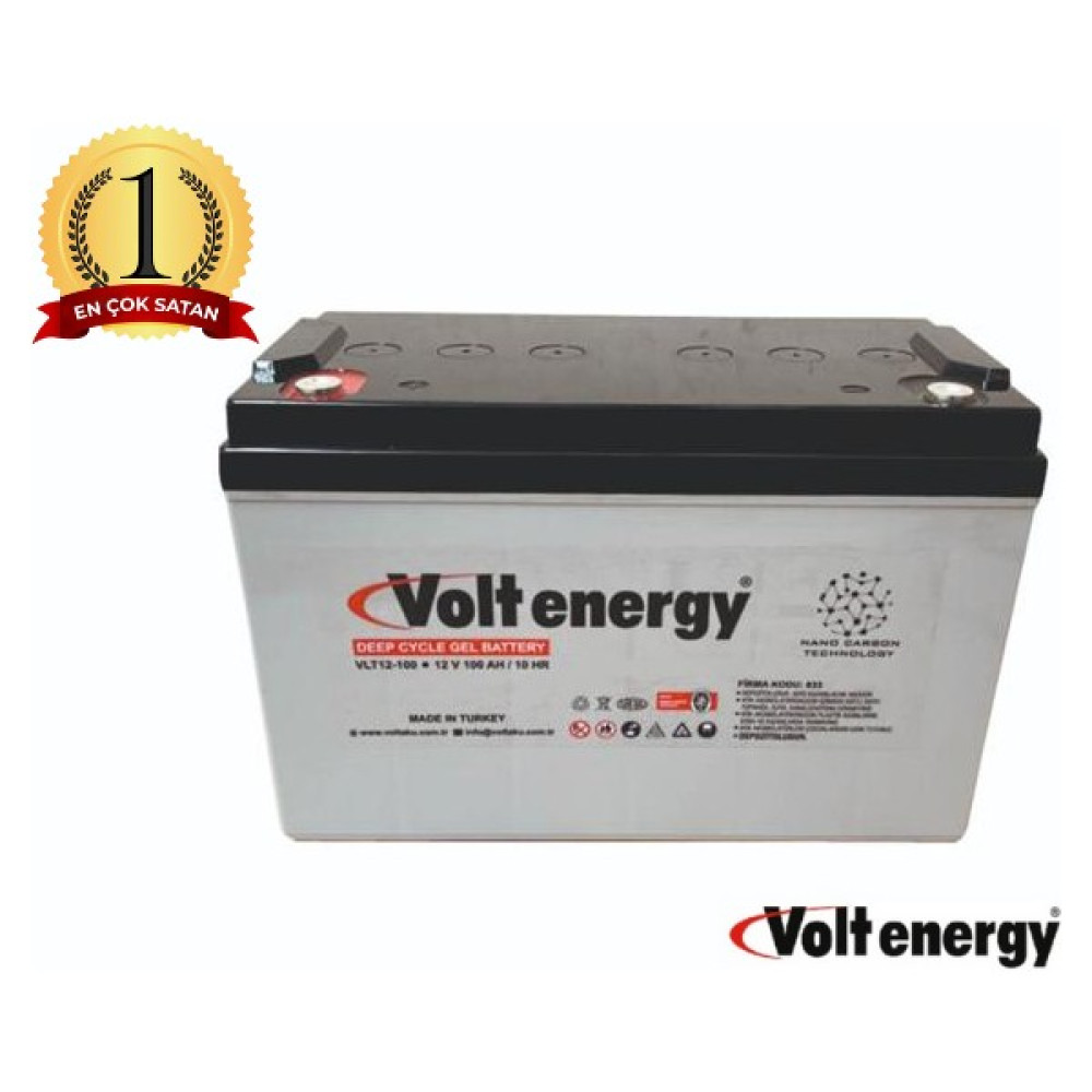 Volt 12 V 100 Ah Amper Jel Akü Deep Cycle Nanocarbon (Üretim Yılı: 2024) Akü Fiyatı