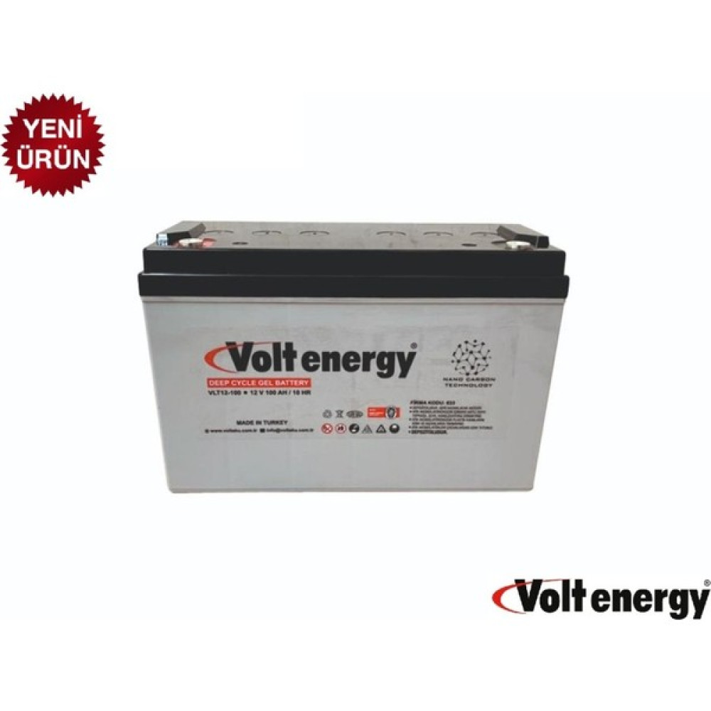 Volt 12 V 100 Ah Jel Akü Deep Cycle Nanocarbon(Üretim Tarihi:2024) Akü Fiyatı