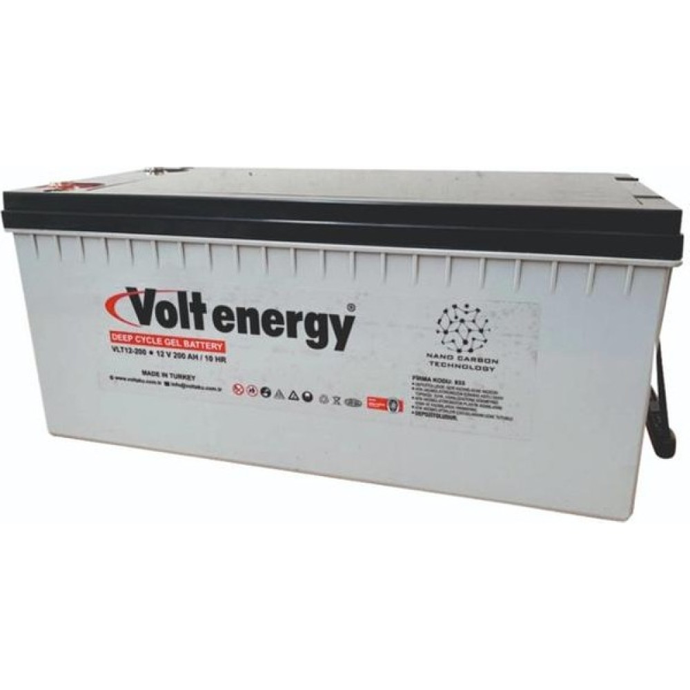 Volt 12 V 200 Ah Jel Akü Deep Cycle Nanocarbon(Üretim Tarihi:2024) Akü Fiyatı