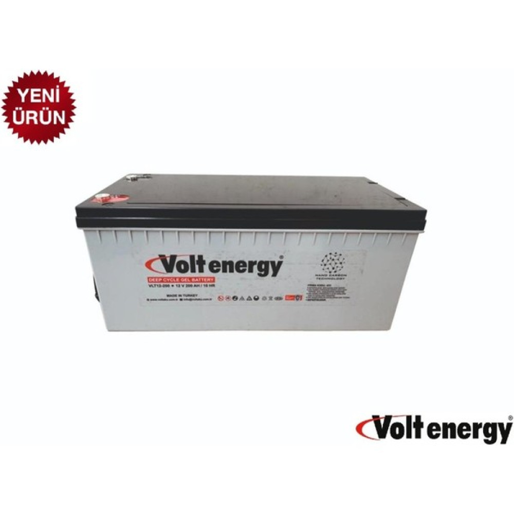 Volt 12 V 200 Amper Jel Akü Deep Cycle Nanocarbon (Üretim Tarihi 2024) Akü Fiyatı