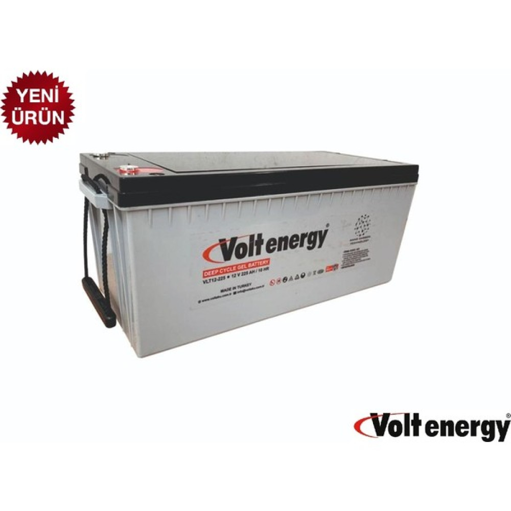 Volt 12 V 225 Amper Jel Akü Deep Cycle Nanocarbon (Üretim TARİHİ:2024) Akü Fiyatı