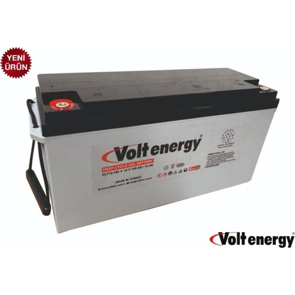 Volt 12V 150 Amper Jel Akü Deep Cycle Nanocarbon (Üretim Tarih 2024) Akü Fiyatı