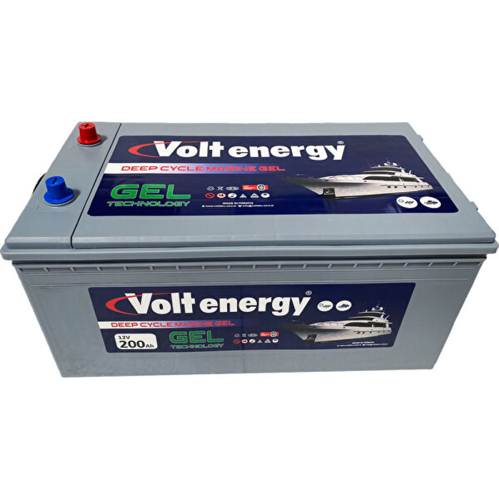 Volt Energy 12 V 200 Amper Deep Cycle Marin Jel Nanocarbon Akü(Üretim Tarihi 2024) Akü Fiyatı