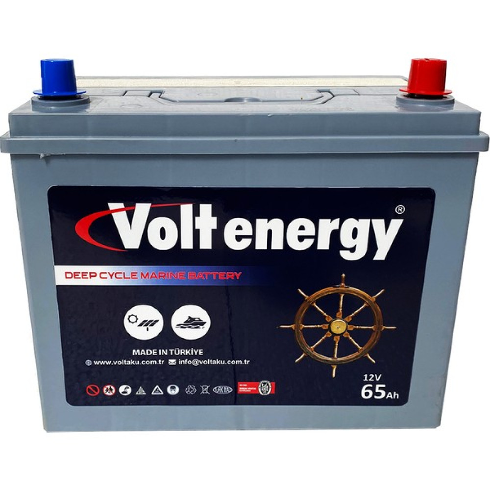 Volt Energy 12 V 65 Amper Deep Cycle Marin Bakımsız Akü (Üretim 2024) Akü Fiyatı