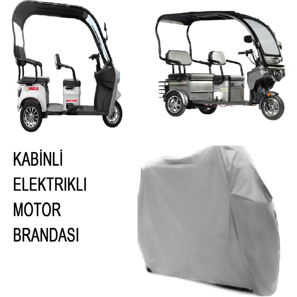 Volta Vm5 Neo Kabinli 3 Tekerlekli Su Geçirmez Motosıklet Brandası - Gri Motorsiklet Brandaları Fiyatı