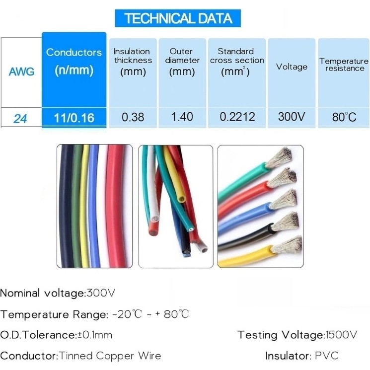 Voltaj Tek Damarlı Montaj Kablosu 24AWG Kahverengi 5m SSD / Solid State Drive Fiyatı