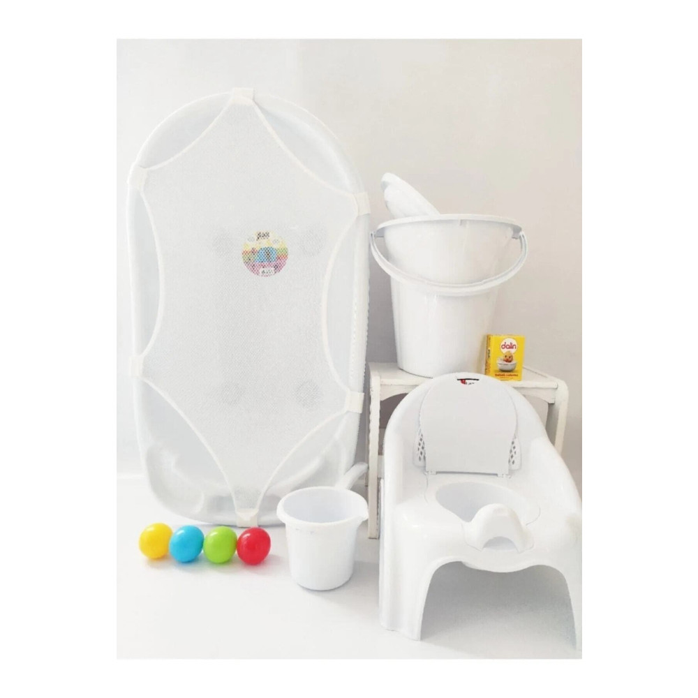 Voltmar Home Garaj 5li Bebek Banyo Seti Beyaz Set Bebek Banyo Küveti Fiyatı