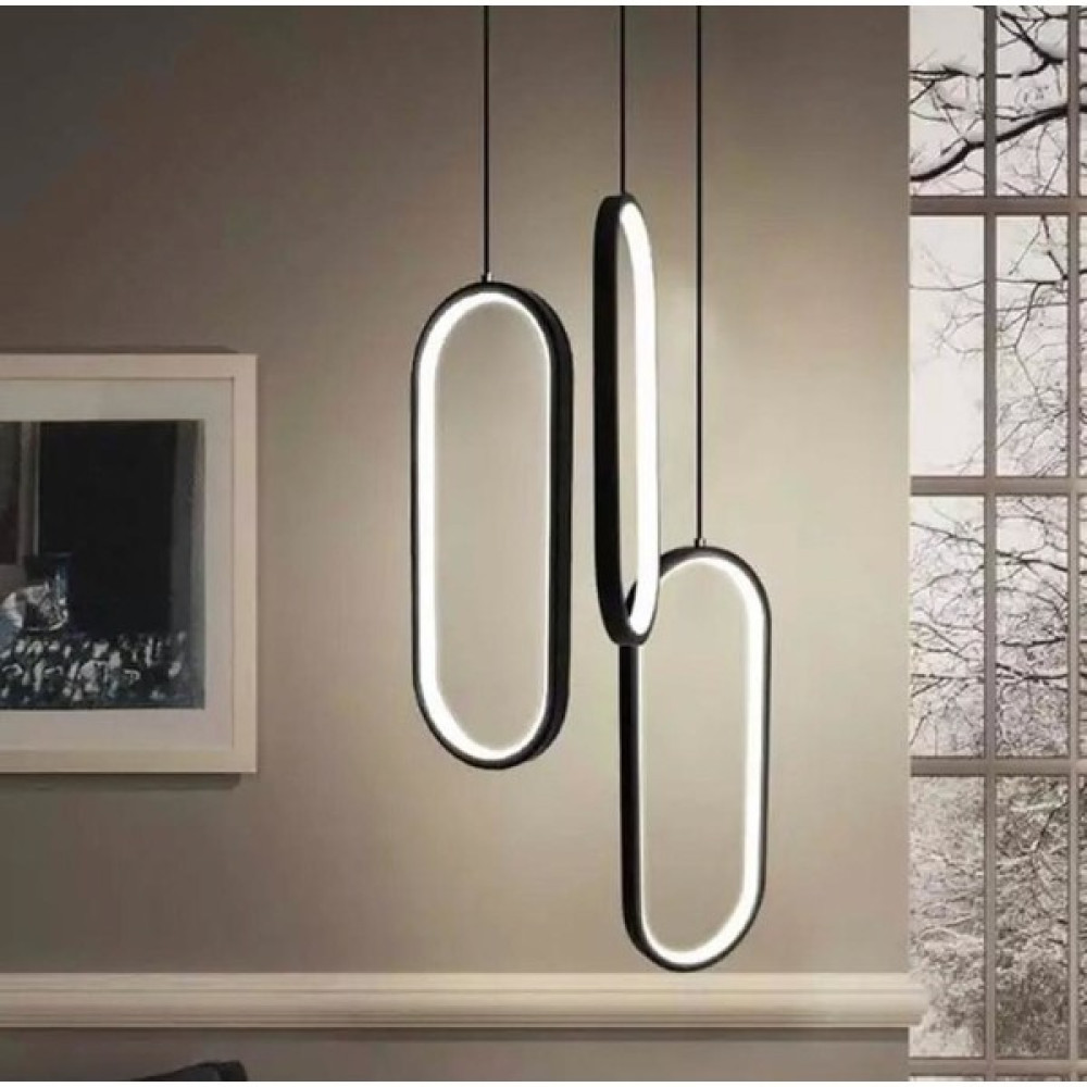 Vonalight Modern LED Dekoratif 3lü LED Avize Siyah 3000K - 3'lü Avize Fiyatı