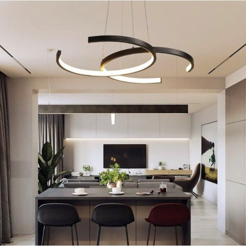 Vonalight Modern LED Dekoratif C Sarkıt Avize Siyah 3000K - 1'li Avize Fiyatı