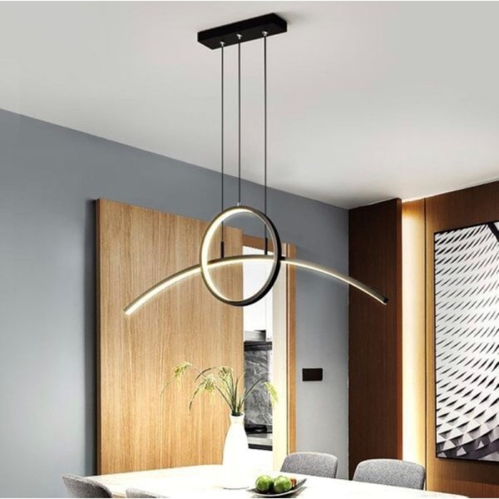 Vonalight Modern LED Dekoratif Sarkıt Avize Siyah 3000K Günışığı Sarı Işık 120CM - 1'li Avize Fiyatı