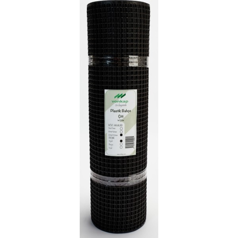 Vonkap Plastik Dekoratif Bahçe Çiti Balkon Filesi Kedi Filesi 5 mm x 5 mm Siyah 5 m Bahçe Çiti Fiyatı