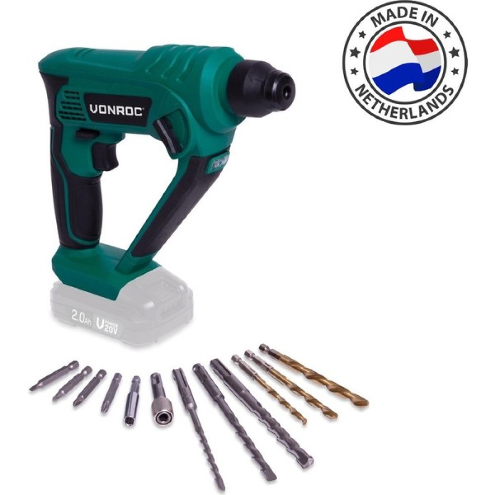 Vonroc Akülü Kırıcı-Delici – Vpower 20V – (Aküsüz) – 1.3 Joule – Sds-Plus – Dahil. Aksesuarlar Kırıcı Deliciler & Kırıcılar Fiyatı