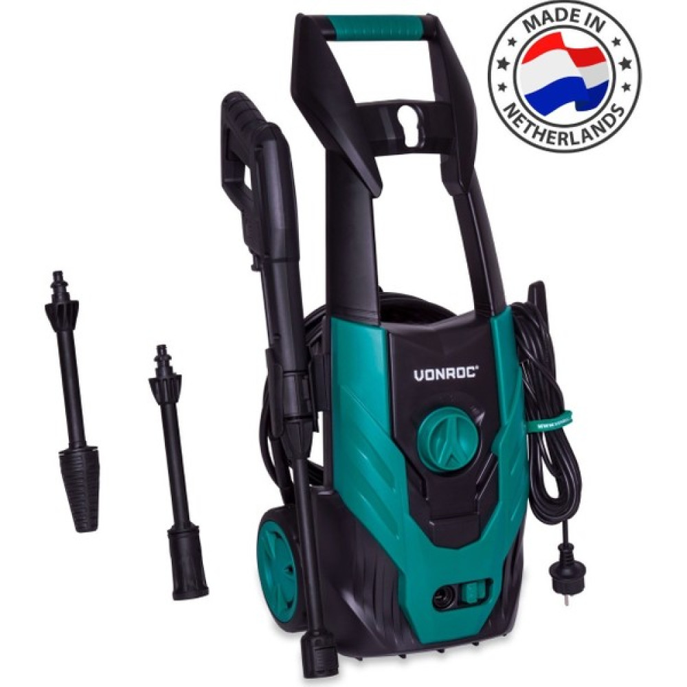 Vonroc Yüksek Basınçlı Yıkama Makinesi – 1400W - 110 Bar - 390 L / H - Dahil. 5m Hortum, Nozullar ve Aksesuarlar Bahçe Makinesi Fiyatı