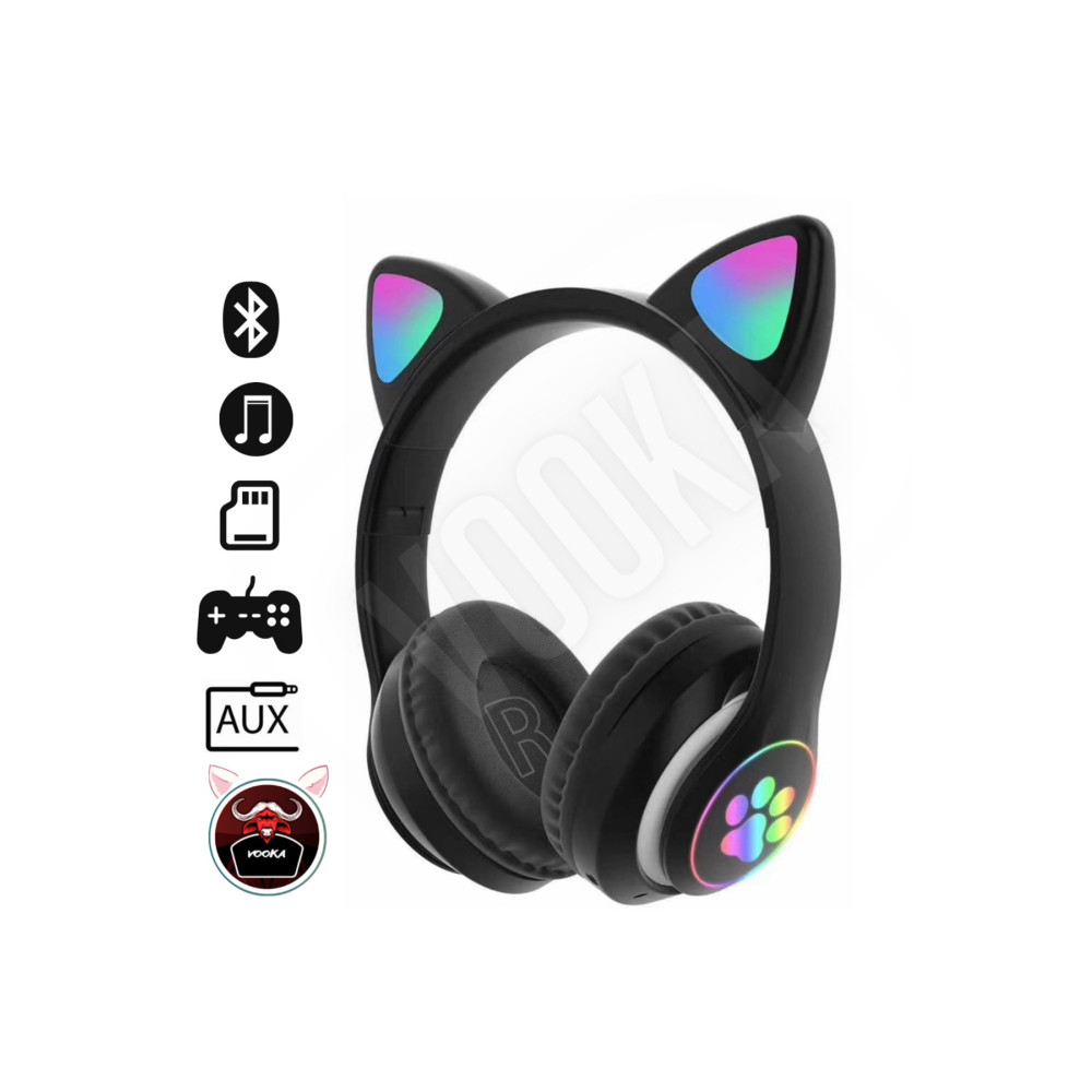 VOOKA Toygo Kedi Kulaklık 5.0 Akıllı Rgb Led Detaylı Bluetooth Kablosuz Kulaklık Çocuk Oyuncu Yeni Kulak Üstü Kulaklık Fiyatı