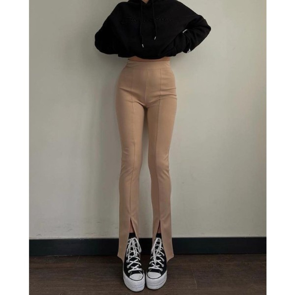 VOOL STYLE Paçası Yırtmaçlı Pantalon Kadın Pantolon Fiyatı