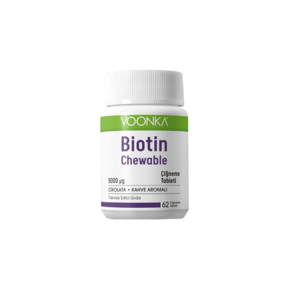 Voonka Biotin Chewable 62 Çiğneme Tableti Sağlık / Diyet Fiyatı