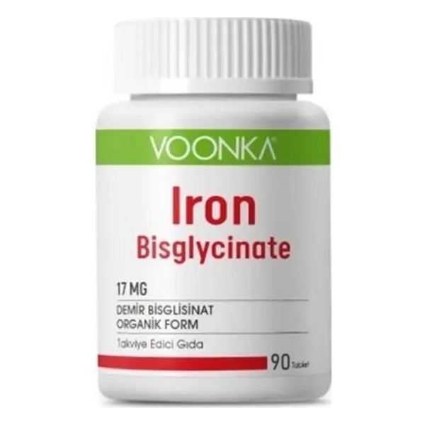 Voonka Iron Bisglycinate Demir 90 Tablet Diğer Fiyatı