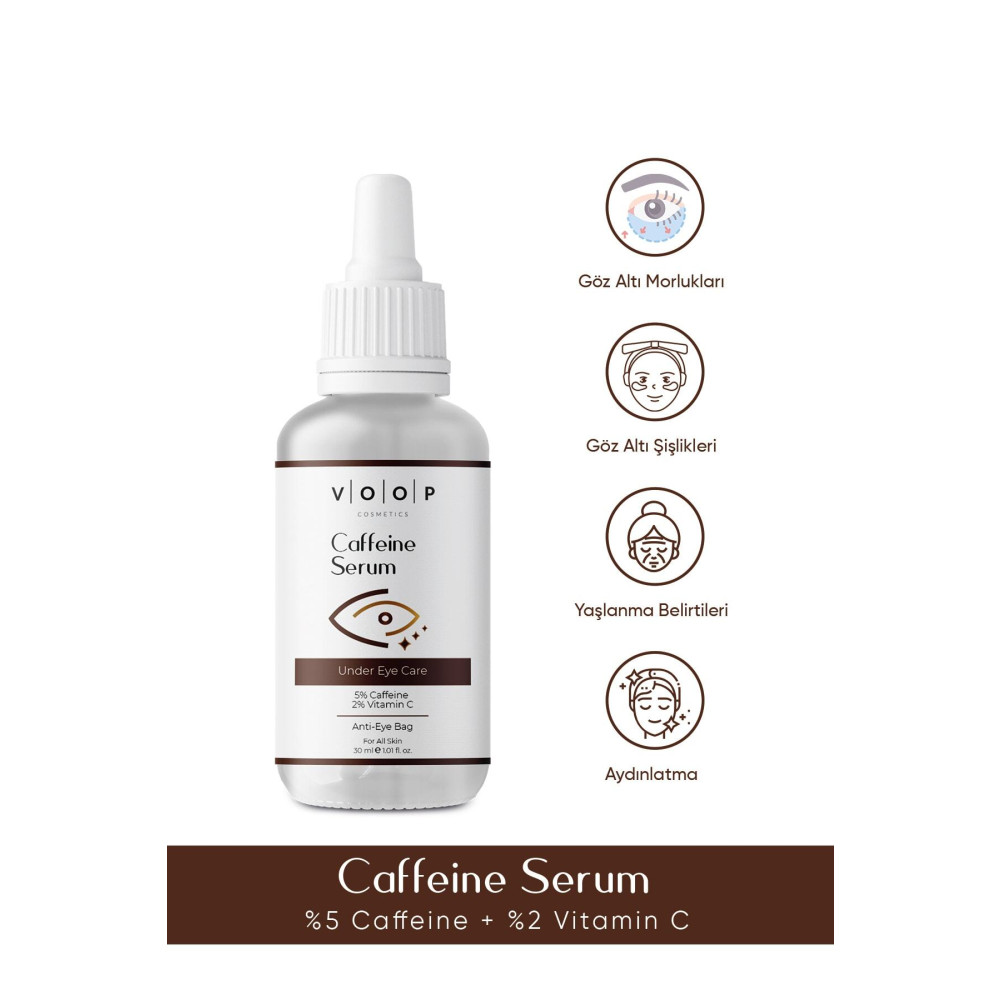 VOOP Kafein Göz Serumu - 30 Ml | Göz Altı Morlukları Ve Torbalanma Karşıtı (5% Caffeine + 2% Vitamin C) Göz Kremi Fiyatı