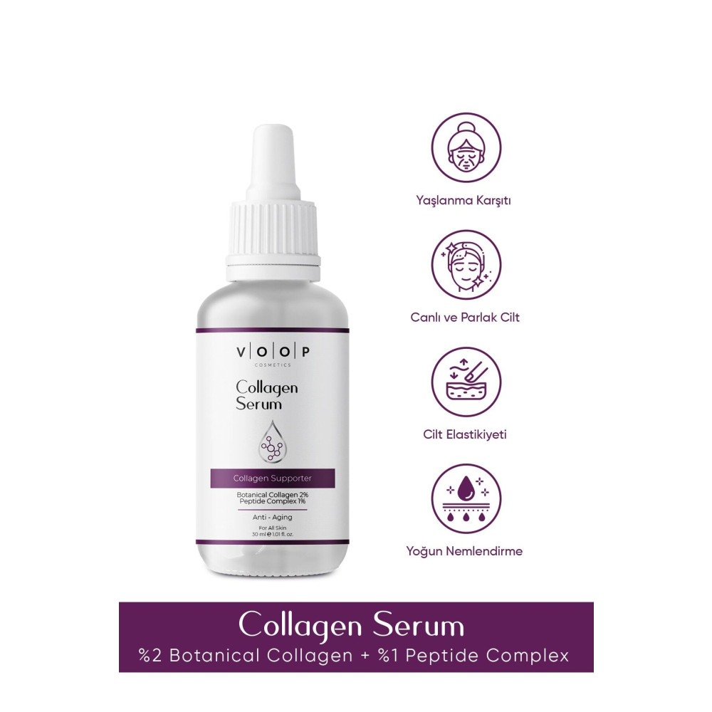 VOOP Kolajen Cilt Bakımı Serumu - 30 Ml Yapısını Destekleyici&yaşlanma Karşıtı %2botanik Kolajen%1 Peptit Cilt ve Yüz Bakımı Fiyatı