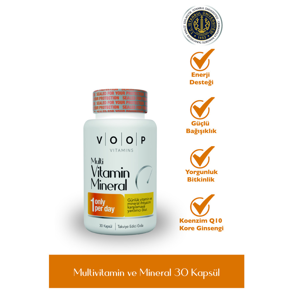 VOOP Multivitamin Multimineral 30 Kapsül Sağlık / Diyet Fiyatı