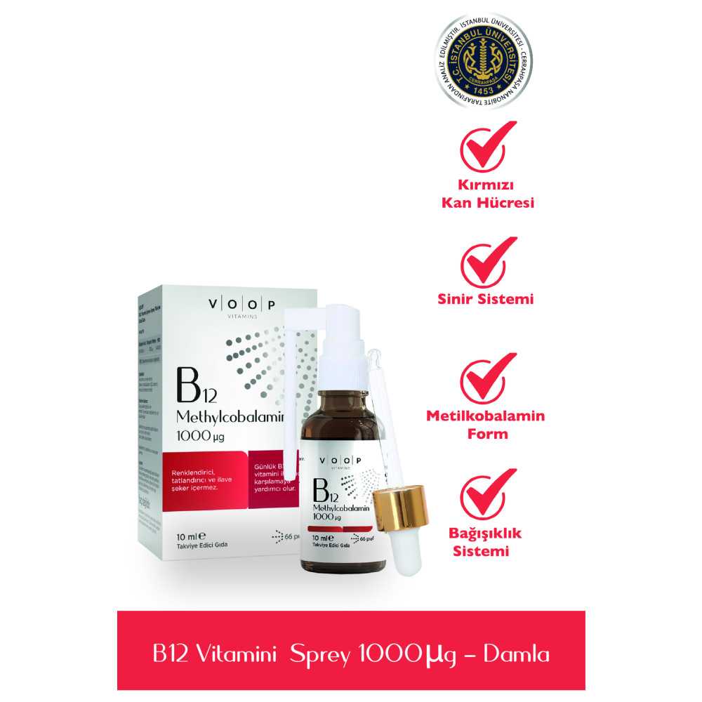 VOOP Vitamin B12 Methylcobalamin 1000 Mg Sprey-damla 10 ml Sağlık / Diyet Fiyatı