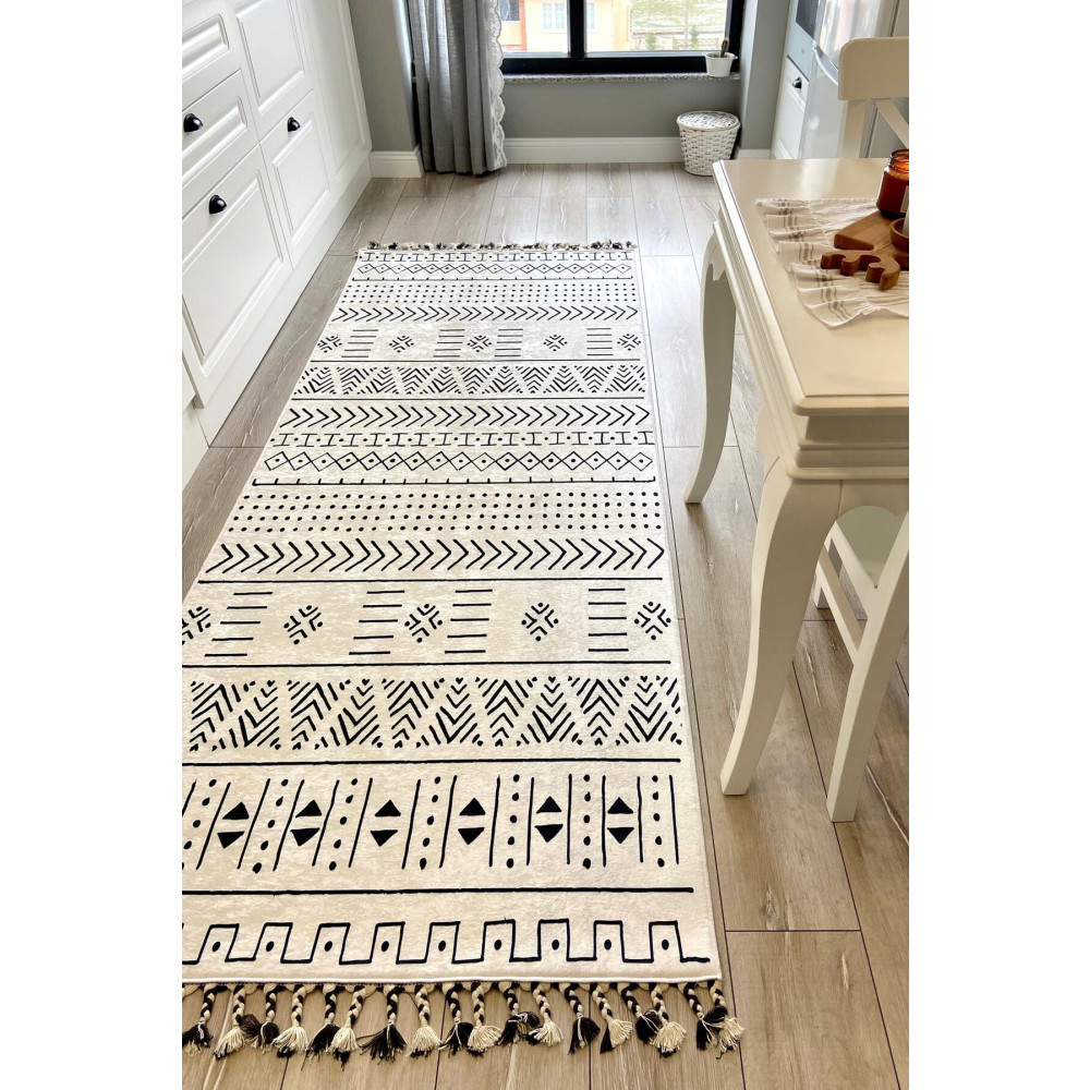 VOPTEKS Modern Dijital Baskı Yıkanabilir Kaymaz Taban Dekoratif Salon Halısı Mutfak Halısı Yolluk 100 x 400 Beden Kilim Fiyatı