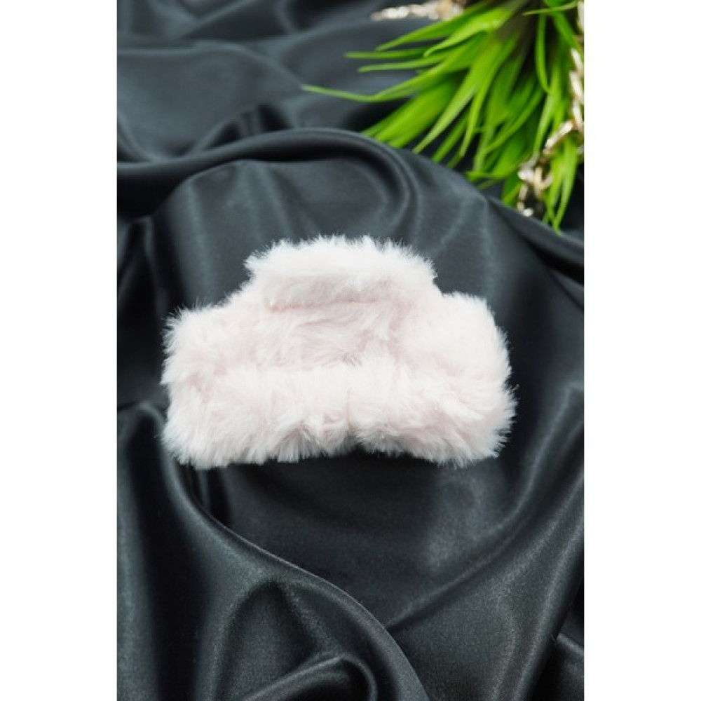 Vorte Peluş Tüylü Köşeli Mandal Toka - 8.5 cm Uzunluğunda, Açık Pudra Toka, Taç & Saç Bandı Fiyatı