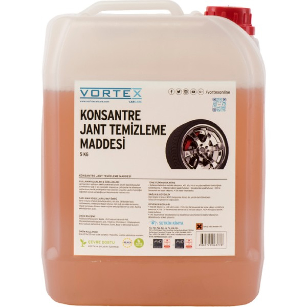 Vortex Konsantre Jant Temizleme Maddesi 5 Kg Oto Bakım & Temizlik Ürünleri Fiyatı