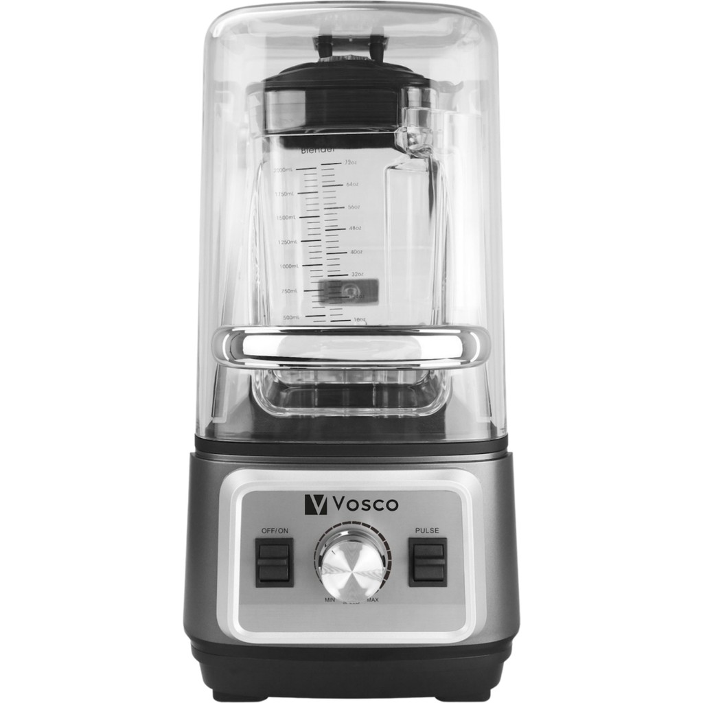 Vosco Profesyonel Blender 2 Lt - 1600W Sessiz Soundproof Kapaklı Blender - Siyah Blenderler Fiyatı