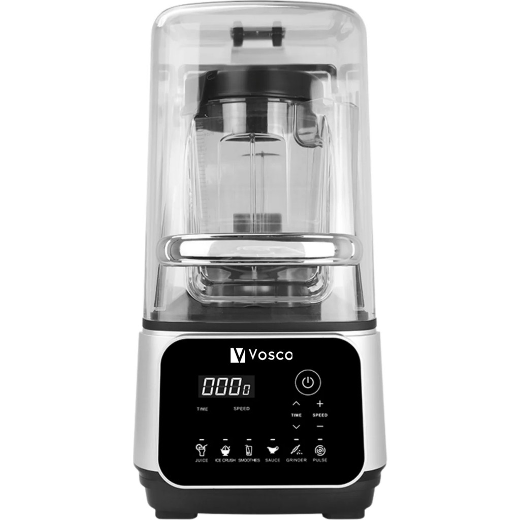 Vosco Soundproof Profesyonel Bar Blender 2 Lt - 1600W Dijital Endüstriyel Sessiz Smoothie & Buz Kırma Makinesi - Gri Blenderler Fiyatı