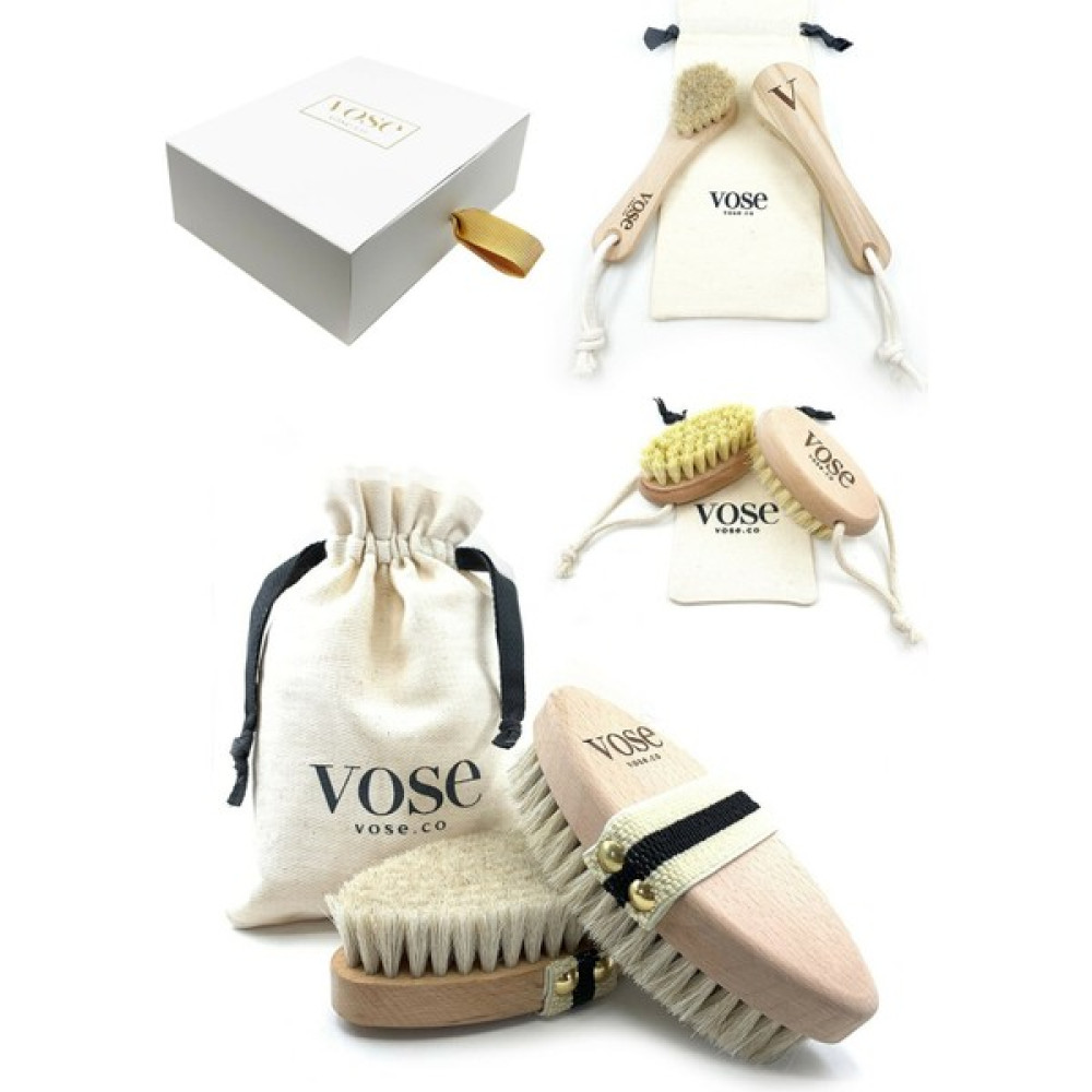 Vose 3' Lü Set Doğal At Kılı Fırçası (Lotus) + Yüz Fırçası + Tırnak Fırçası Vücut Sıkılaştırıcı ve İncelticiler Fiyatı