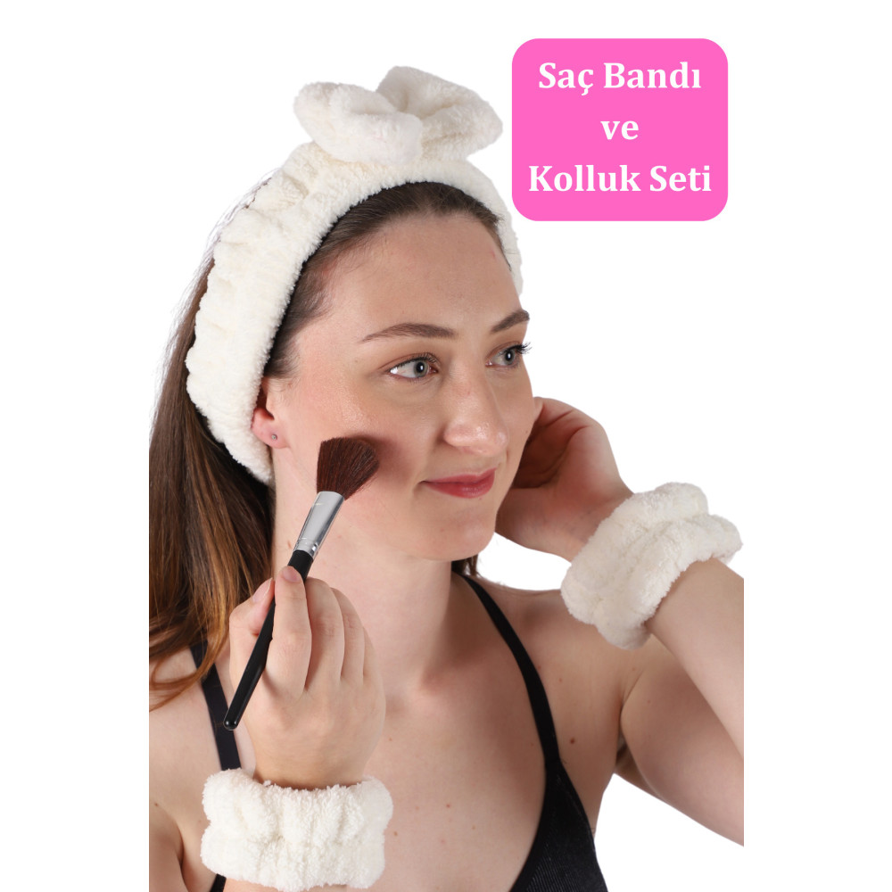 vosvera Soft Saç Bandı Ve Bileklik Makyaj Uygulama Seti Krem Toka, Taç & Saç Bandı Fiyatı