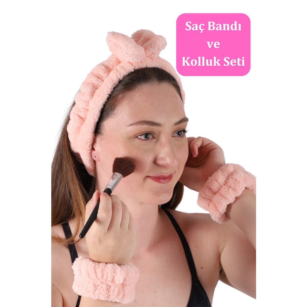 vosvera Soft Saç Bandı Ve Bileklik Makyaj Uygulama Seti Pembe Toka, Taç & Saç Bandı Fiyatı